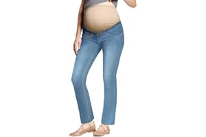 Hybrid & Company Super Comfy Stretch Women's Maternity Bootcut Jeans with Real Pockets