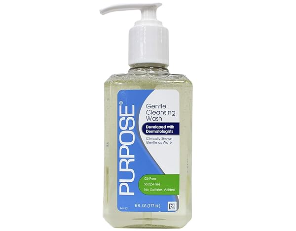 PURPOSE GENTLE CLEANSING WASH FOR ALL SKIN TYPES, GENTLE AS SOAP, REMOVES DIRT, OIL, AND MAKEUP WITHOUT OVER-DRYING, PUMP BOTTLE, 6 FLUID OUNCE