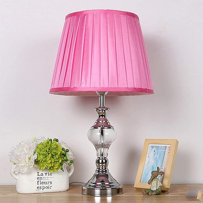 Crystal Led Table Lamp, Nightstand Crystal Desk Lamp, Modern, Fabric