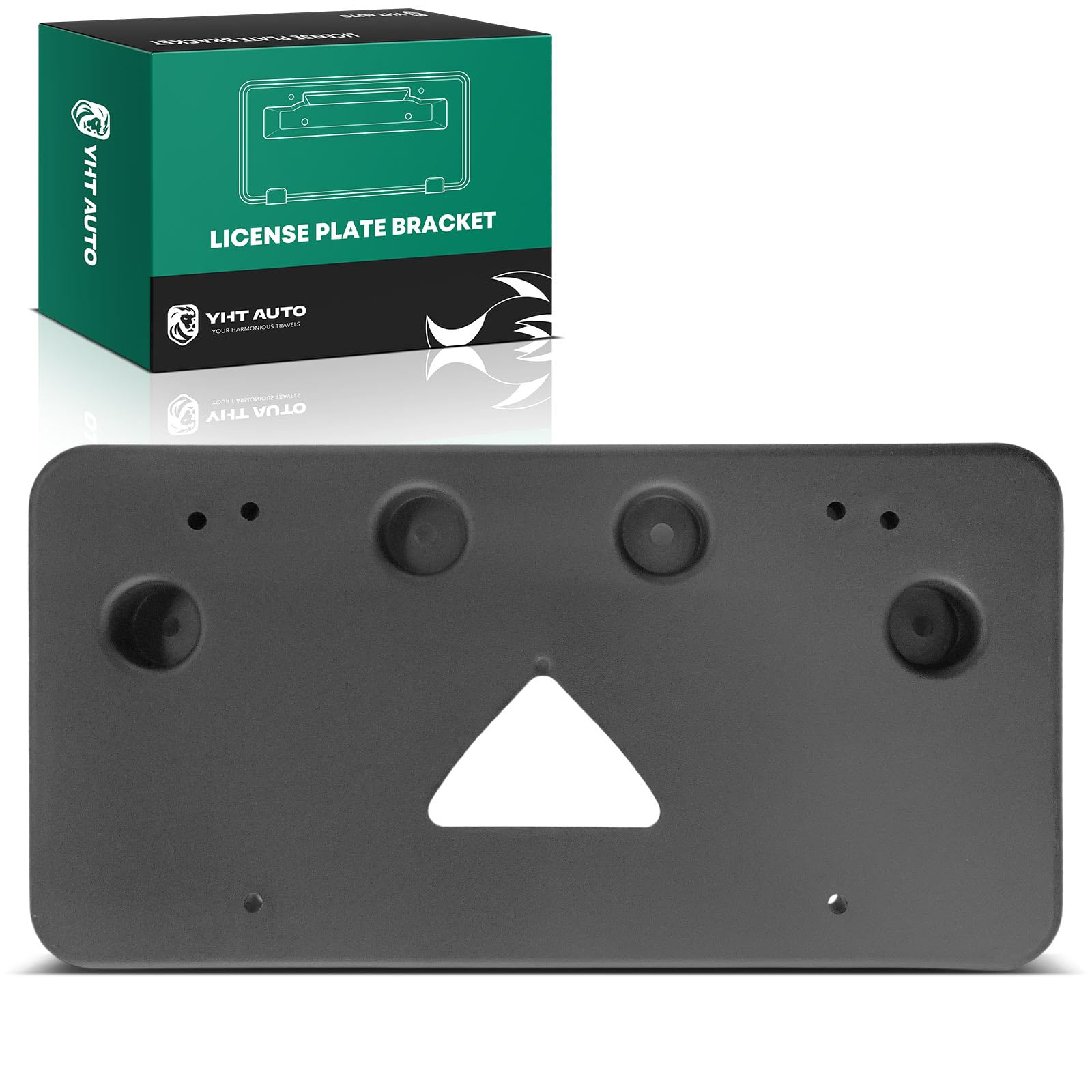 Photo 1 of YHTAUTO Front License Plate Frame w/o Screws Compatible with Cadillac XT5 2017-2023, Black Licence Plate Holder, No Drill Bumper License Plate Bracket, License Plate Mount