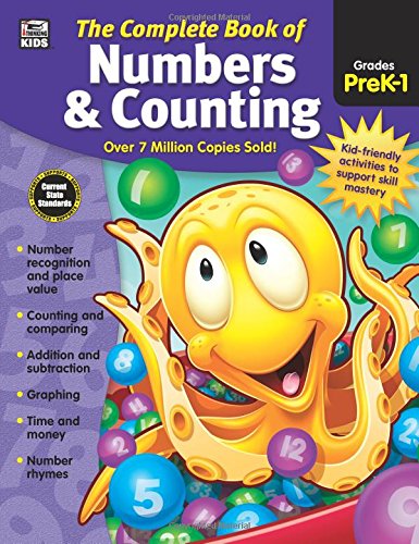 Carson Dellosa Complete Book of Numbers and Counting Workbook for Kids—PreK-Grade 1 Number Recognition and Rhymes, Counting, Addition, Subtraction Math Practice (416 pgs)