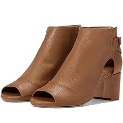 MOOMMO Women Open Toe Booties Sandals Heel Tan