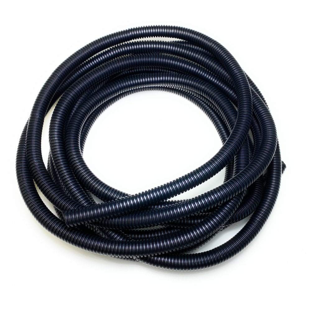 Black Conduit Split Plastic Flexible Cable Tidy Solution Tube Trunking 23mm - 10m