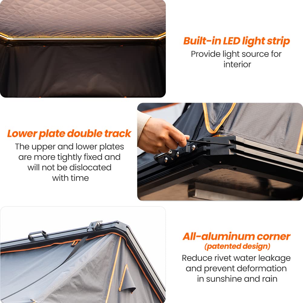 Mua Waterproof Aluminium Triangle Camping SUV Car Rooftop Tent Hard ...