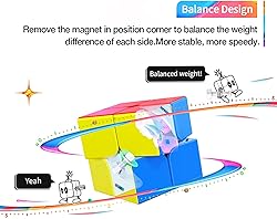 GAN 251 M Air, 2x2 Magnetic Speed Cube Stickerless