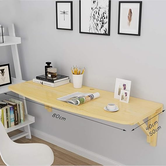 Amazon Com Mesa Plegable Pequena Escritorio De Madera Montado En