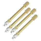 X AUTOHAUX 4pcs 100mm/3.94" Long Brass Auto Tire