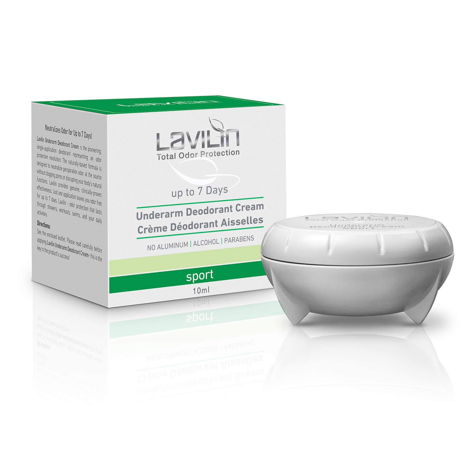 LAVILIN Underarm Sports Deodorant Cream - Up to 7-Days Protection - The Different Way to Prevent Unpleasant Odors for Sports Men and Women – Alcohol, Paraben and Aluminum Free | Cruelty-Free