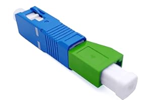 Elfcam® - Fiber Optic Cable Adapter Coupler Singlemode Simplex LC/APC Female to SC/UPC Male, Fibre Connector Converter for Transceivers, OTDR, VFL and Mulitmeter, 1 Pack