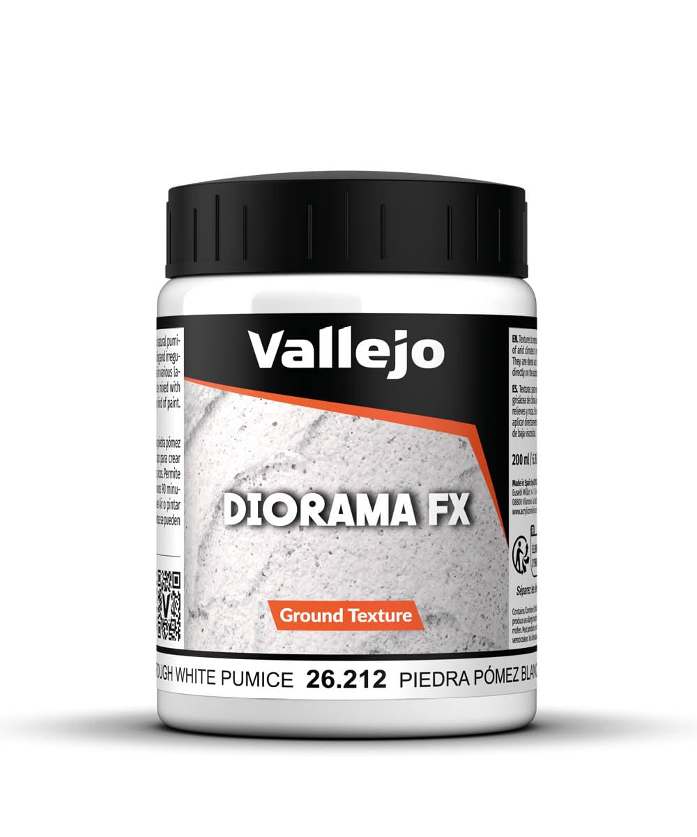 Vallejo Diorama FX Acrylic Paint, Realistic Texture Simulation for Terrain, Soil, Snow, Water, and Mud, 200 ml