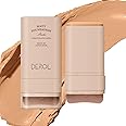 SWETIYOU Multi-Use Foundation Stick Makeup with Built-In Brush, Lightweight Buildable Medium-to-Full Coverage, Longwear Contour Stick, Natural Finish
