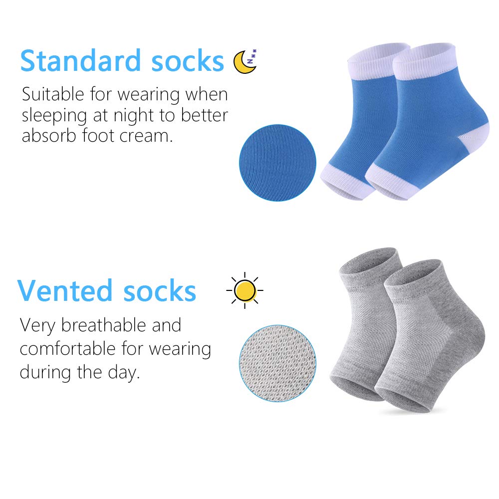 Heel Moisturizing Socks - Codreamauto Moisturizing Gel Heel Sleeves Toeless Spa Gel Socks, Humectant Moisturizer Heel Balm Foot Treatment Care Heel Softener : Beauty