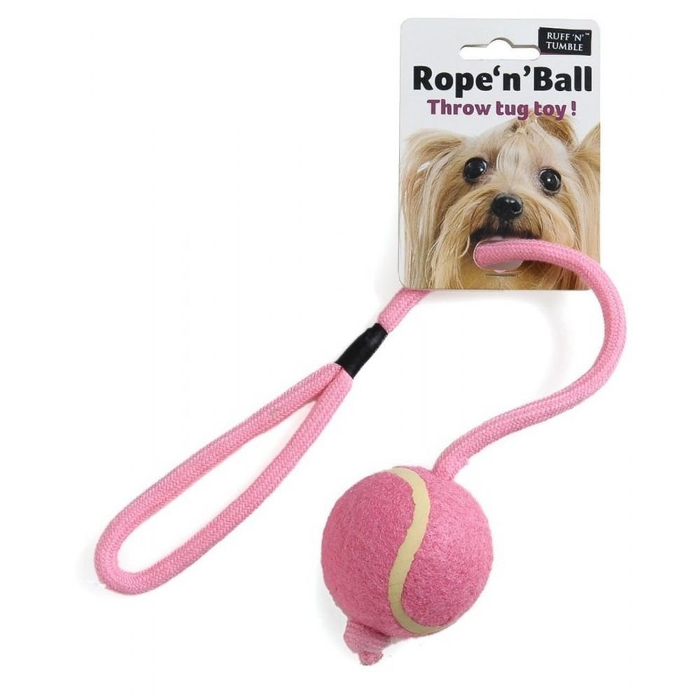 Rope 'n' Ball Throw Tug Dog Toy (Contains 1