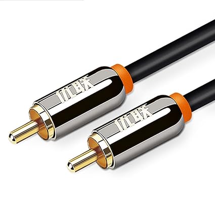 Unnlink Digital Audio Coaxial Cable (6.5ft/2m) Gold-Plated Connectors Premium