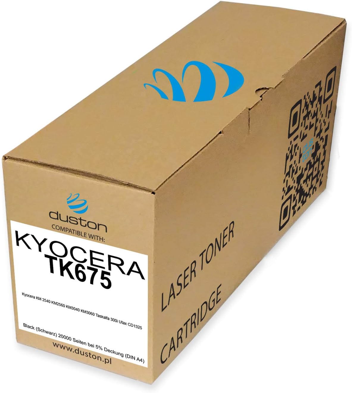 duston TK675, TK-675 Black Toner Compatible with Kyocera KM2540 KM2560 KM3040 KM3060 300i