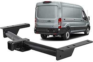 GETEEN Class 3 Trailer Hitch for Ford Transit-150,Transit-250, Transit-350, 2-inch Hitch Receiver, Black Trailer Hitch Kit, Anti-Rust Gloss Black Powder Coat Tow Hitch