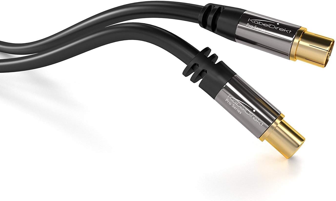 KabelDirekt, 4K TV Aerial Cable, Coaxial Cable, 1.5m, For Digital & Analogue TV, Metal Connectors - Image 5