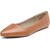 DREAM PAIRS Women's Dress Pointed Toe Flats Ballet Comfort Soft Slip On Casual Flat Shoes for Work Office Business