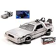 Jada Toys Scale Model Compatible with DE LOREAN Back to The Future II Flying Version & Lights 1:24 JADA31468