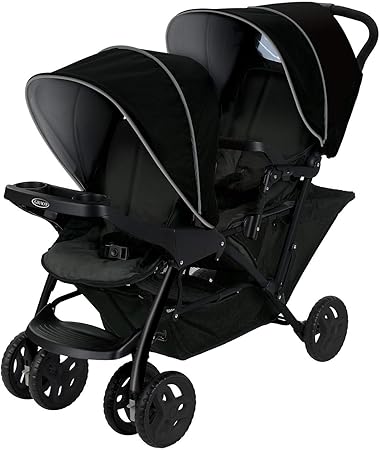 tandem pram with car seat