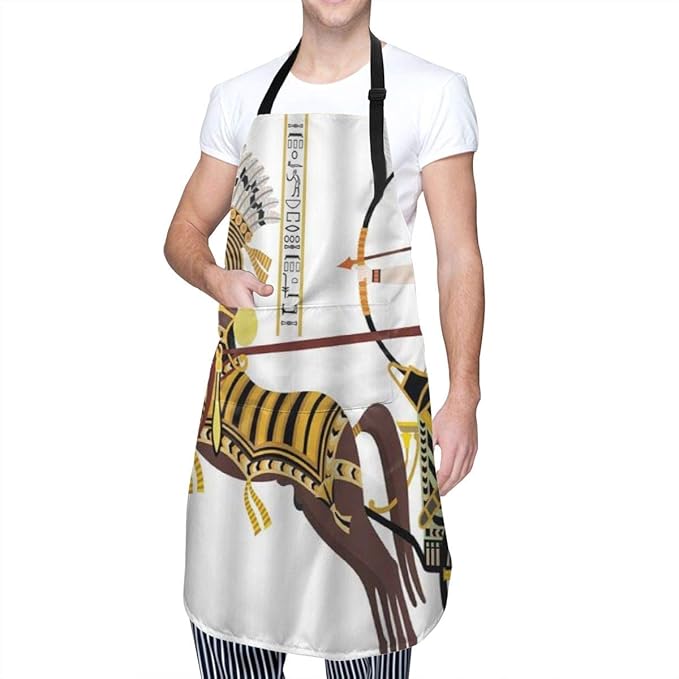 VANKINE Apron,Egyptian King Stood On Carriage Archery Ancient