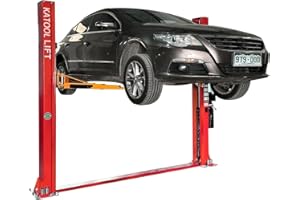 KATOOL KT-H100 2 Post Lift 10,000 lb Capacity Clear Floor (Space-Saving) 220V for Cars and Trucks (KT-H100Y)