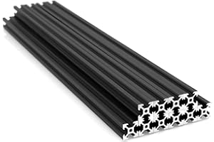 SeekLiny 10PCS V Slot 2020 Aluminum Extrusion European Standard 600mm(23.6 inch) Length Anodized Extruded Aluminum for CNC DIY 3D Printer and Industrial Bracket Making