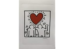 Keith Haring, Heart, Signed and Numbered Lithography, Delivered with Certificate, 28-38 cm