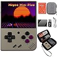 FINGEREVO Miyoo Mini Plus Handheld Game Console 3.5-inch 640 * 480 IPS Screen 3000mAh Miyoo-mini+ with Portable Case Retro Gray