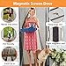 LELEKEY Magnetic Screen Door 36 x 83 inch,Fits Doors up to 34 x 82 inch,Durable Heavy Duty Magic Mesh Curtain and Full Frame Hook & Loop,Hands Free Sliding Door Net with Magnet