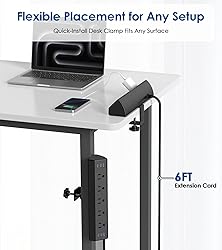 Jgstkcity Desk Clamp Power Strip USB C,40W Total