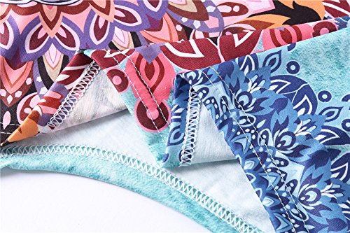 Luranee Flowy Tank Tops for Women, Feminine Knit Tunics Nice Shirts Handkerchief Hem Clothing Vivid Strong Durable Decent Simple Unique Soft Office Blouses Green Flowers L