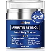 8-in-1 Face Cream for Men, mens face moisturizer with Alpha Arbutin, Retinol, Collagen and Hyaluronic Acid, Anti-Aging Face Cream for Men, Eye Bags Treatment & Wrinkle Cream 2.03oz