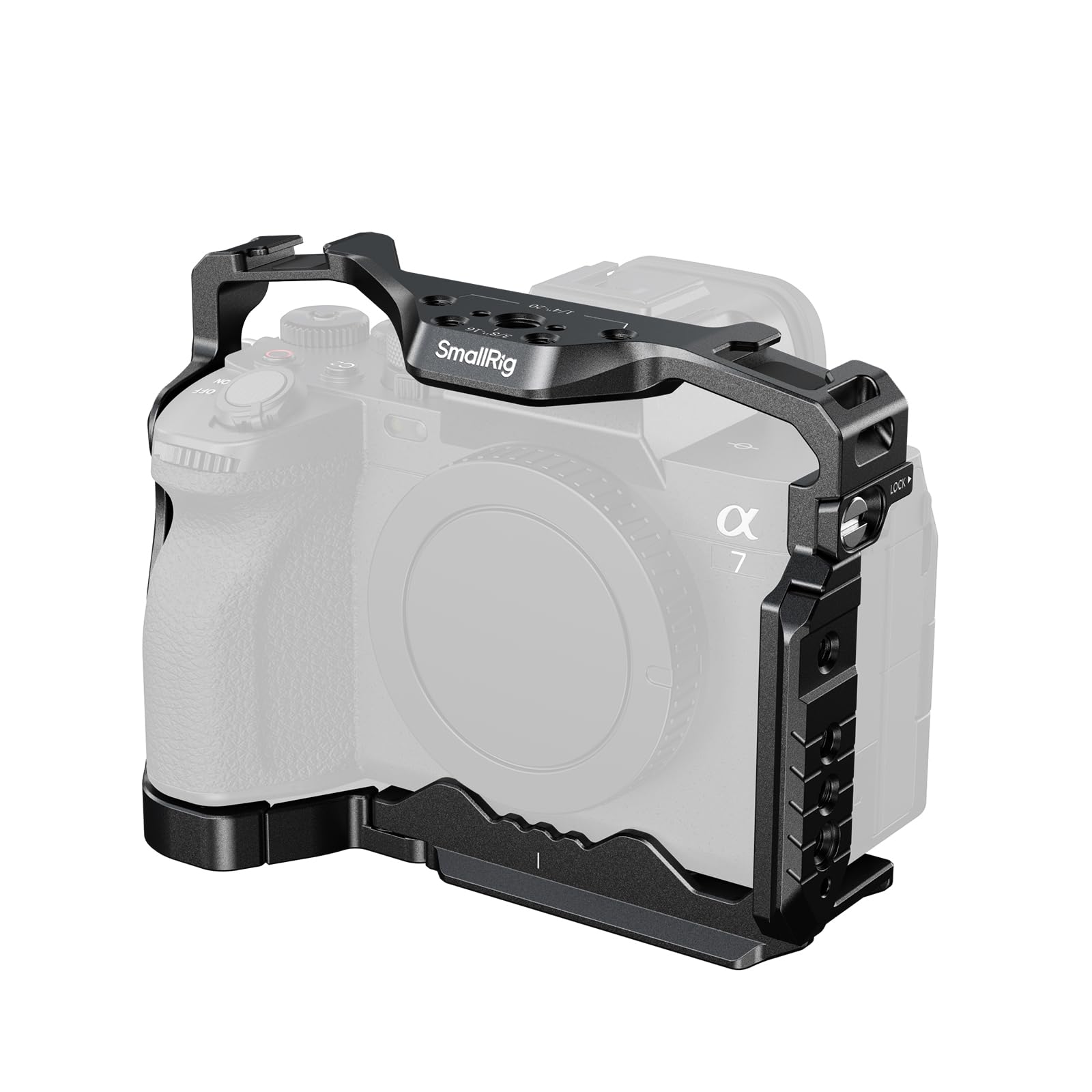 SMALLRIG HawkLock Quick Release Cage for Sony Alpha 7R V/Alpha 7 IV/Alpha 7S III/Alpha 1 / Alpha 7R IV/Alpha 7 V, Built-in Quick Release Plate for Arca, Cold Shoes (Upgraded Version) - 3667C
