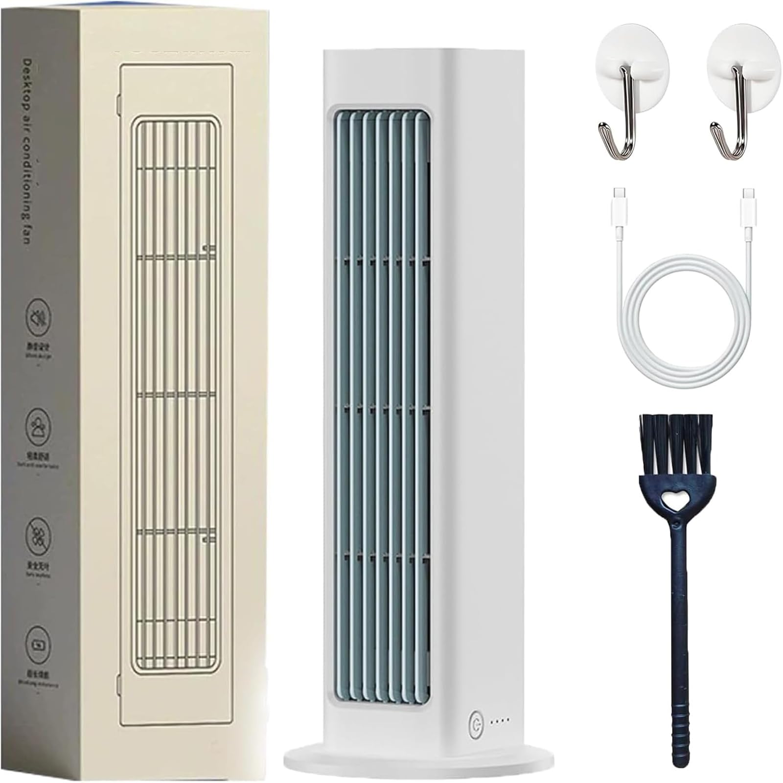 Breezamax, Breezamax Ac, Breeze Max Air Cooler, Portable Air Conditioner Unit, Beat The Scorching Heat & Humidity—Instantly, Small And Compact Ultra Quiet Energy Efficient (White-Charging)