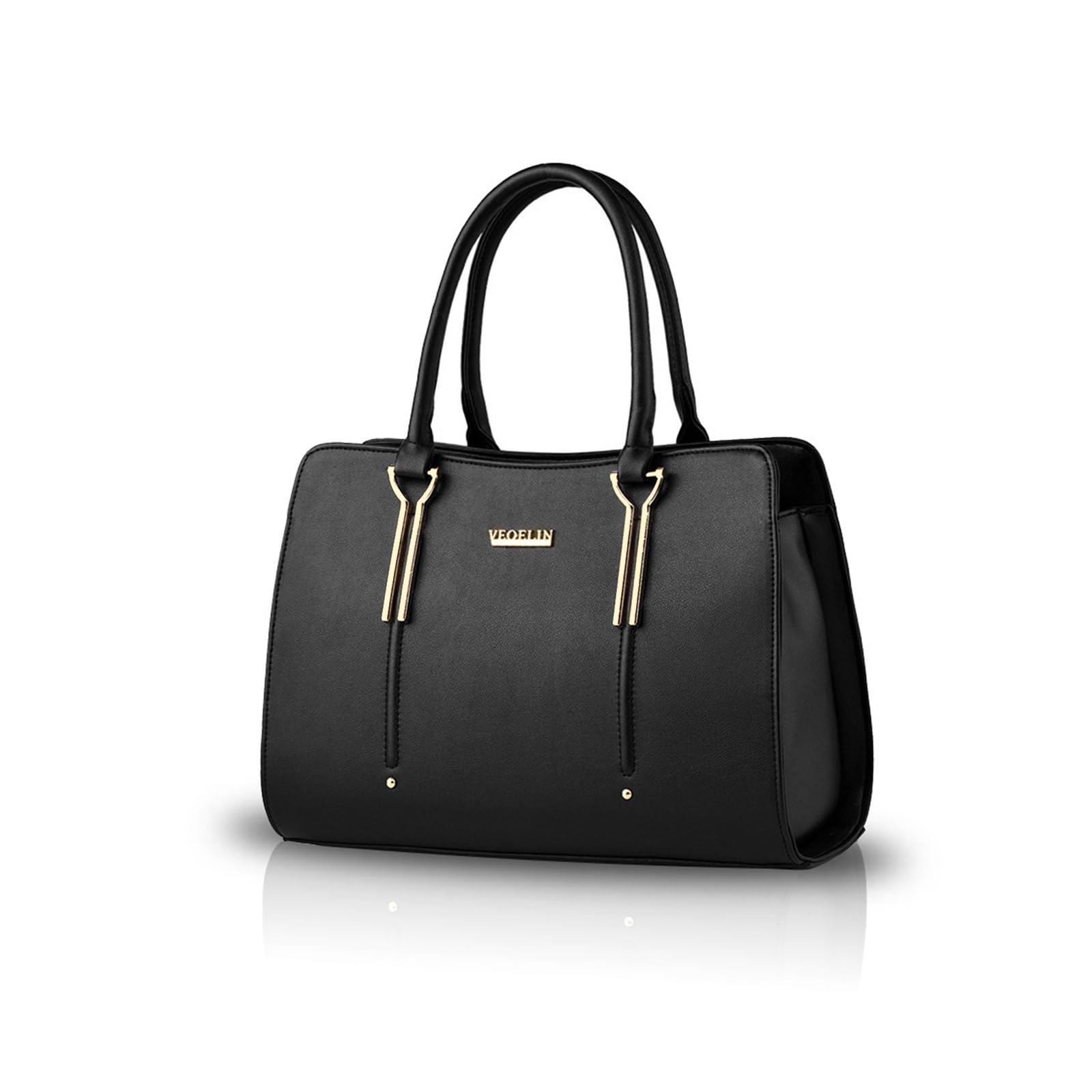 NICOLE&DORIS Ladies Handbags for Women PU Leather Shoulder Bag Fashion Handbags Cross Body Bags Purse Tote Bag Black