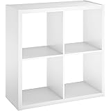 ClosetMaid 4549 Decorative Open Back 4-Cube Storage Organizer, White