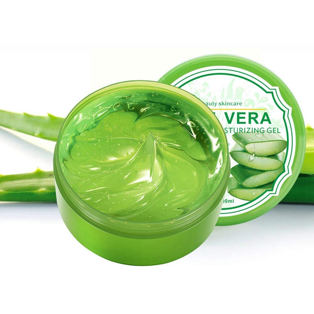 300g organic aloe vera gel, moisturizing face and body hair, moisturizing aloe vera gel sleep Wash-free skin care cream moisturizes damaged skin