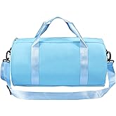 Small Gym Bag for Women Small Duffle Bag with Wet Compartment Sport Bags Gym Tote Bag for Workout Yoga Swimming Dance (Blue(wet pocket))