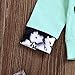 HAPPYMA Infant Toddler Baby Girl Sweatshirt Floral Hoodie Outfits Tops +Pants Clothes Set (Green, 18-24 Months)