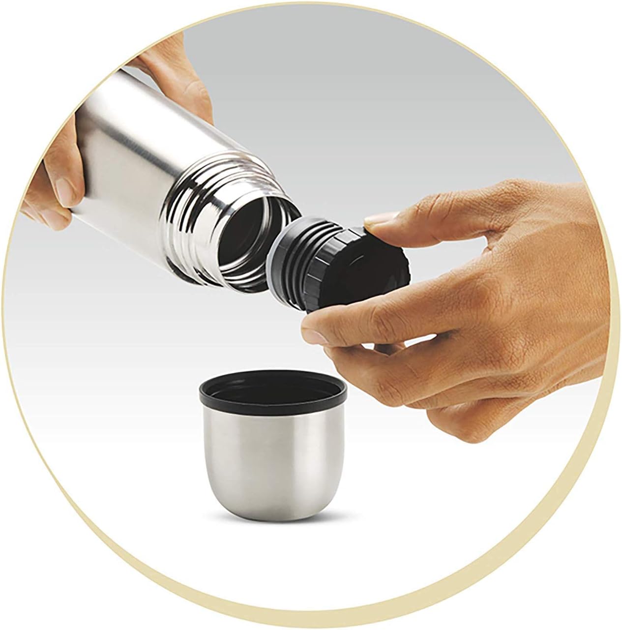 milton thermosteel flask with plain lid