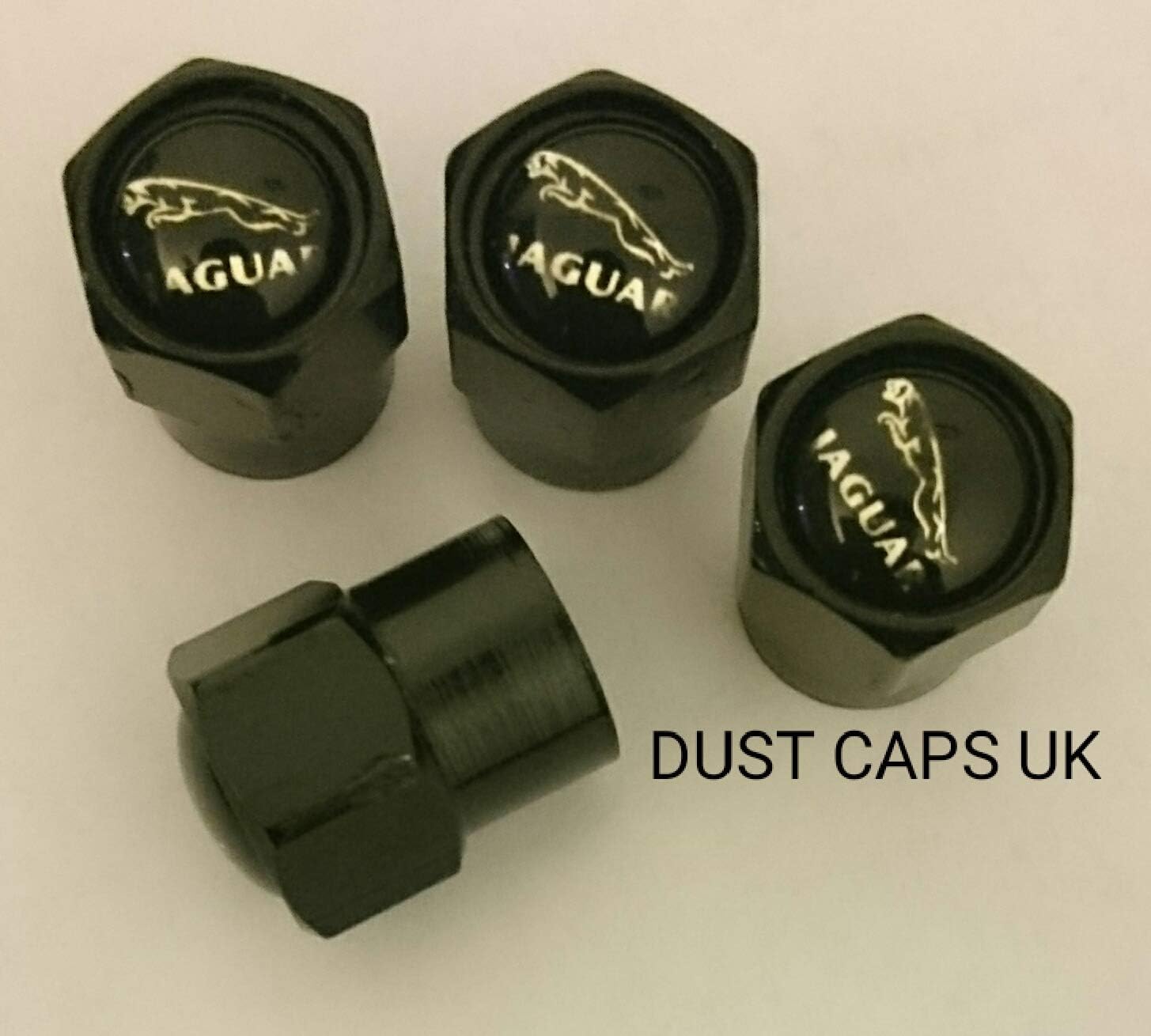 Jaguar key ring & Tyre valve dust caps box STYPE XTYPE FTYPE XF XK