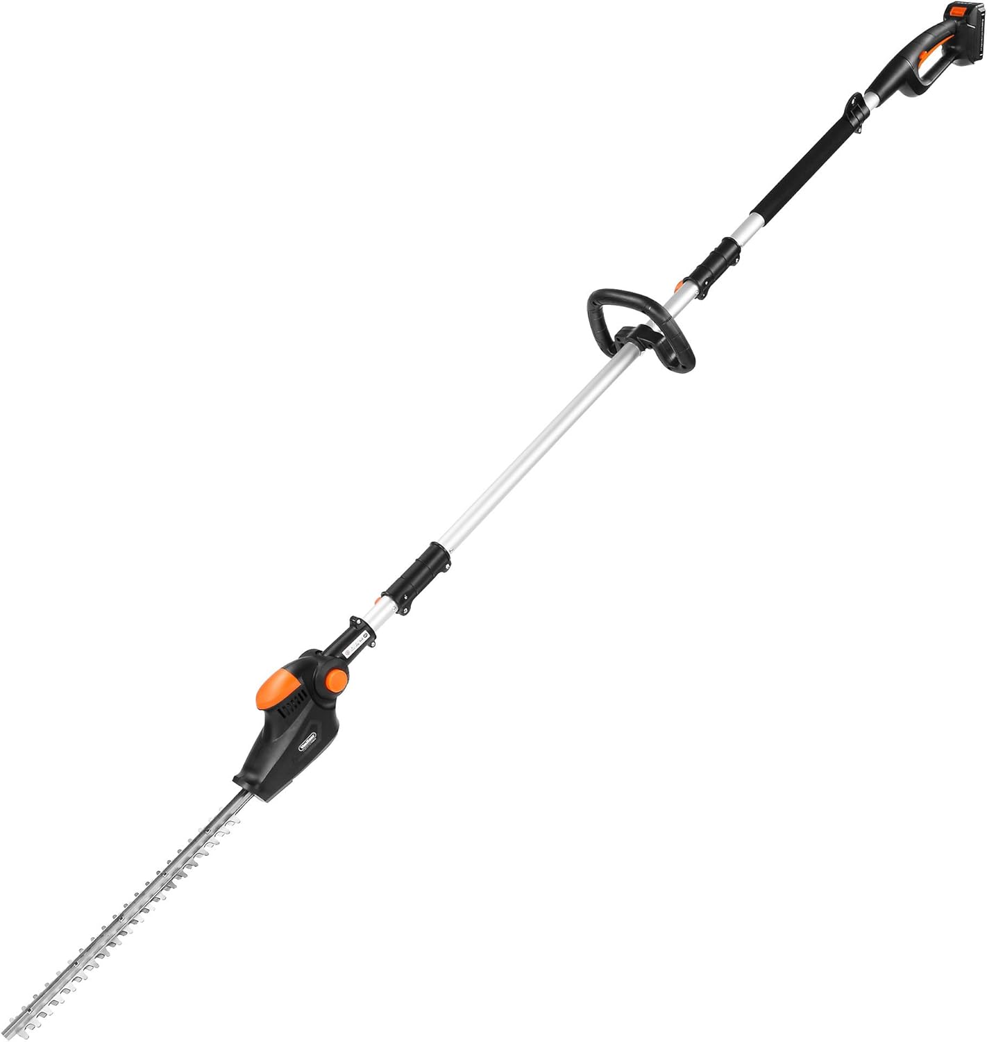 vonhaus cordless pole hedge trimmer