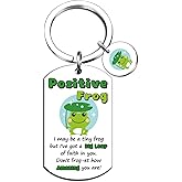 Lelekdo Frog Gifts for Women Best Gifts for Teen Girls Trendy Stuff Inspirational Frog Keychain Frogs Themed Gifts for Women Motivational Key chain