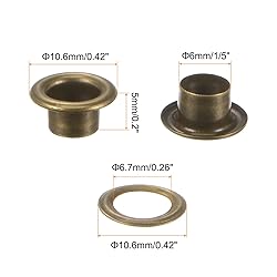 HARFINGTON 200 Set Color Round Grommets 6mm