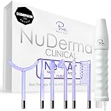 Pure Daily Care NuDerma Clinical Portable Skin Therapy Wand, Machine with 6 Fusion Neon + Argon Wands – Anti Aging - Clarifying - Skin Tightening & Radiance - Wrinkle Reducing