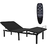 Fromann Adjustable Twin XL Bed Base Frame with USB Ports, Zero Gravity, Under Bed Led Lighting and Three Leg Heights No Tools Assembly
