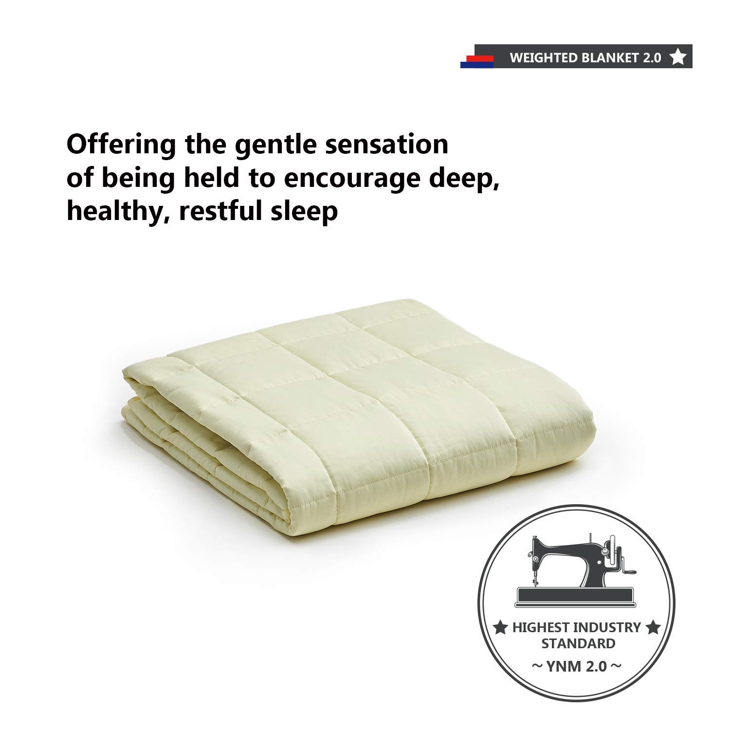 YnM Weighted Blanket (10 lbs for Kids Weigh Around 90lbs, 41''x60