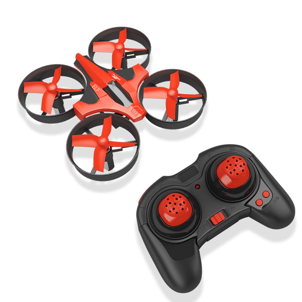 RCtown ELF Mini Drone for Kids, 2.4GHz 4CH Mini UFO RC Quadcopter Drone with 6-Axis Gyro Headless Mode Remote Control Nano Quadcopter (Red)