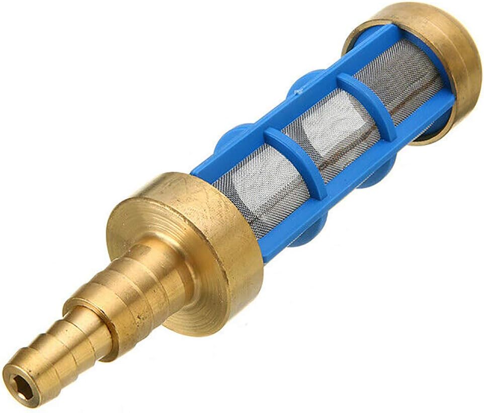 Suction Hose Filter Brass Water Pump Strainer with 3/4" 1/2" Hose Tail Fit for Pressure Washer (Pack of 1)